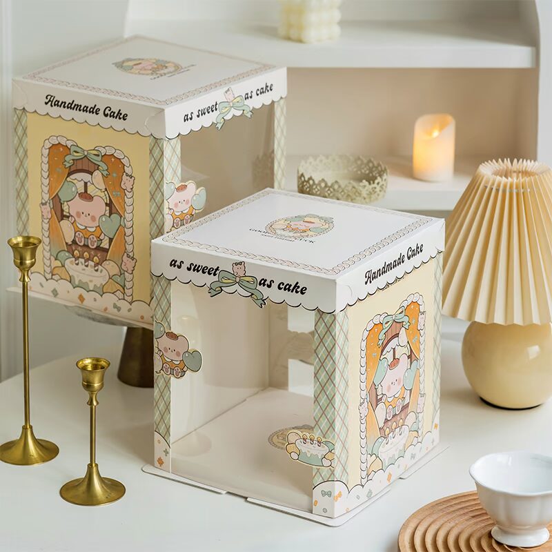 bear shop semi transparent cake box with cute storefront illustration (复制) bear shop semi transparent cake box with cute storefront illustration (复制)