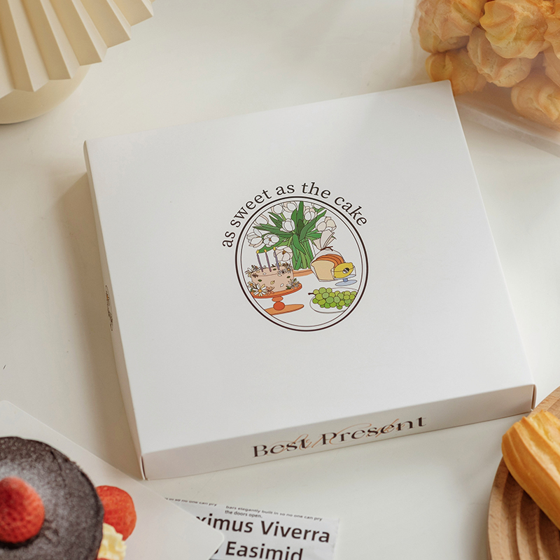 premium red gift style cake box with clear window for bakery packaging (复制) premium red gift style cake box with clear window for bakery packaging (复制)