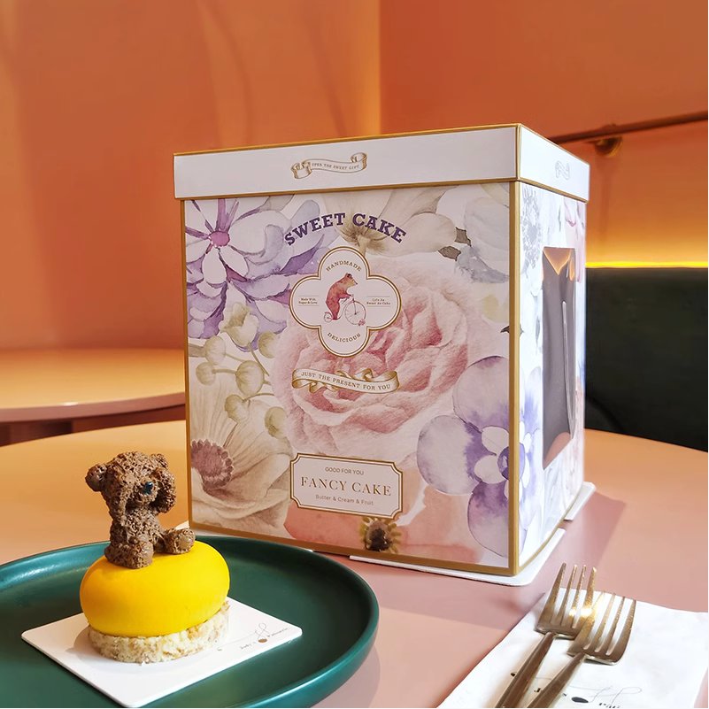 spring garden yellow window cake box for warm floral cake packaging (复制) spring garden yellow window cake box for warm floral cake packaging (复制)