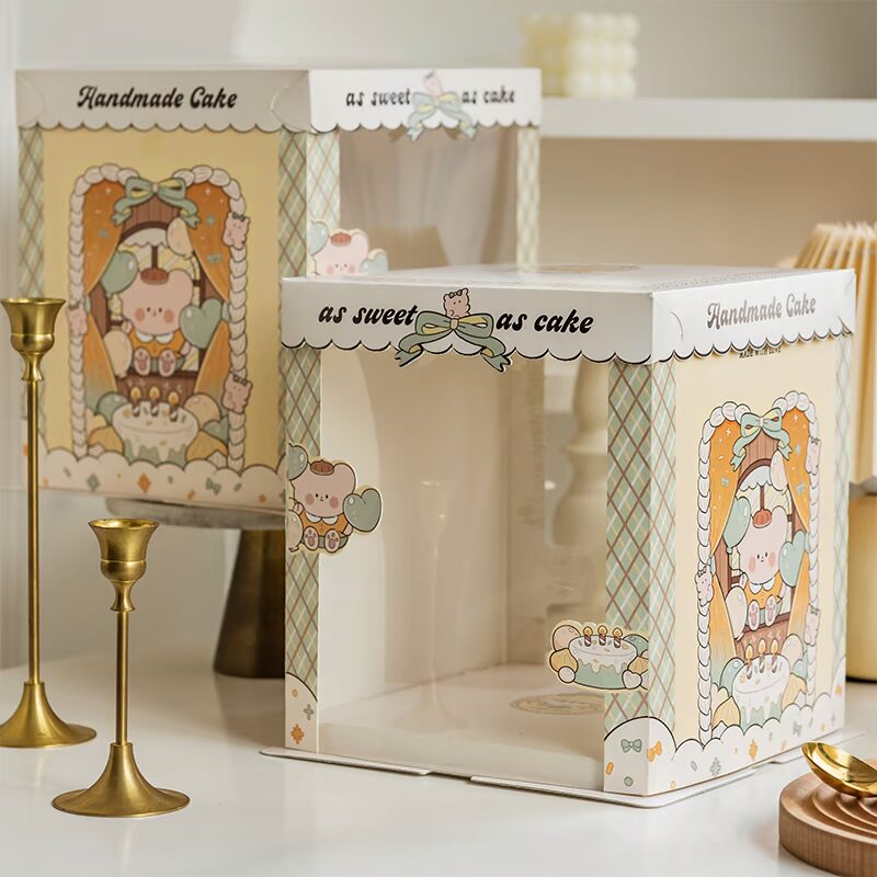 bear shop semi transparent cake box with cute storefront illustration (复制) bear shop semi transparent cake box with cute storefront illustration (复制)