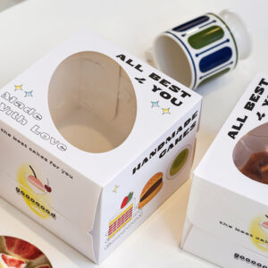 spring gradient floral swiss roll cake box (复制)