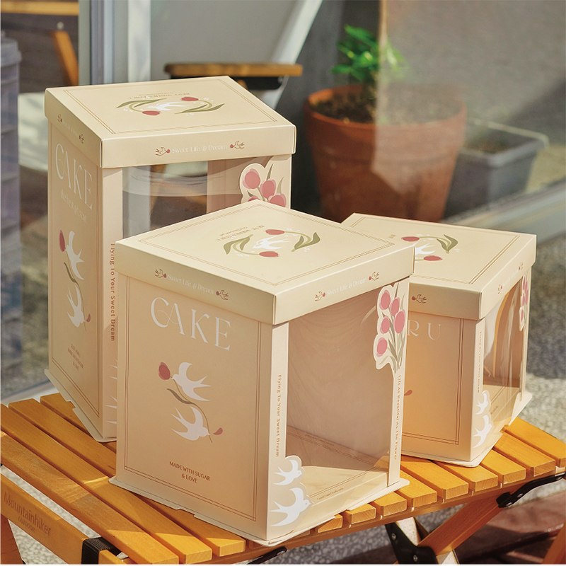 american vintage semi transparent cake box with striped dessert gift design (复制) american vintage semi transparent cake box with striped dessert gift design (复制)