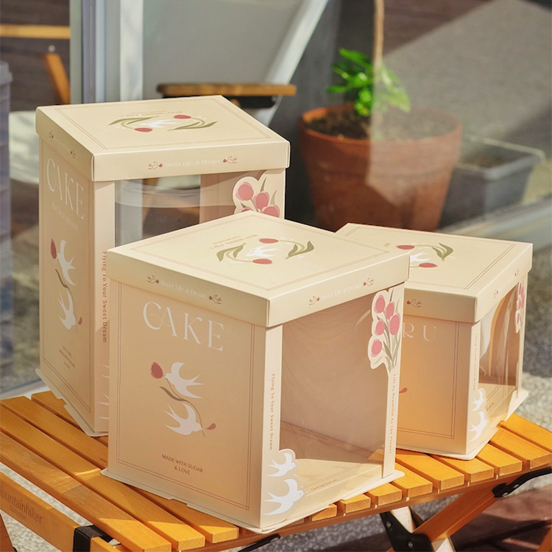 american vintage semi transparent cake box with striped dessert gift design (复制) american vintage semi transparent cake box with striped dessert gift design (复制)